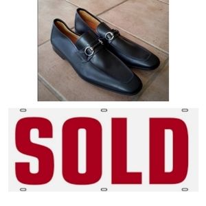Like New Size 11 Magnanni for Neiman Marcus Black Horsebit Loafers Shoes